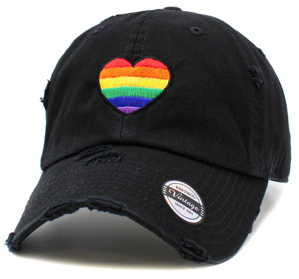 Pride Heart Vintage Dad Hat