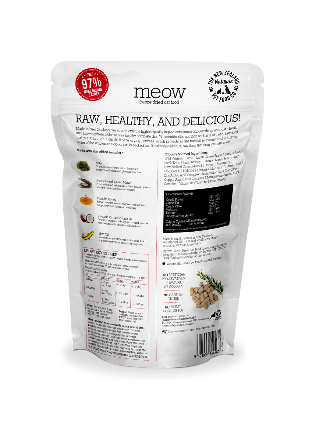 Meow Wild Venison Freeze Dried Cat Food