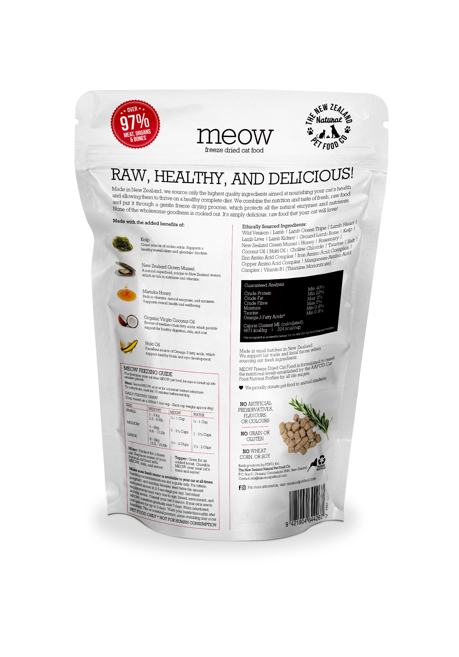 Meow Wild Venison Freeze Dried Cat Food