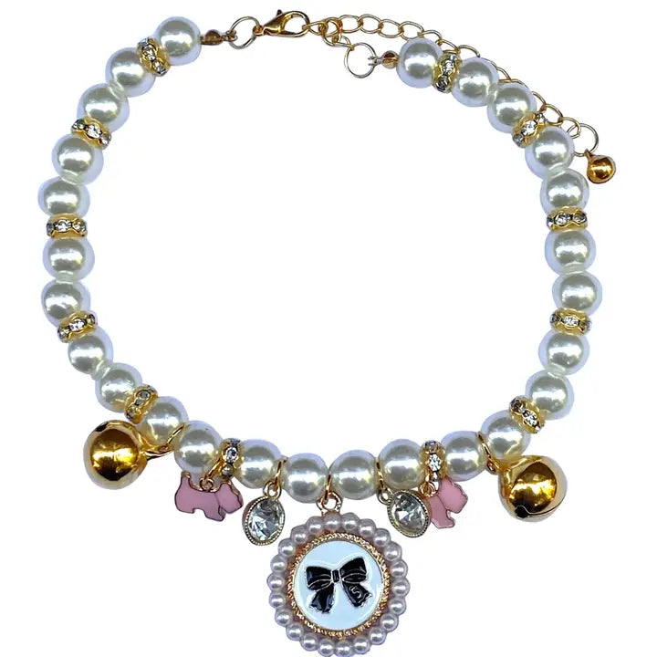 Pearl Charm Necklace w/ Terrier