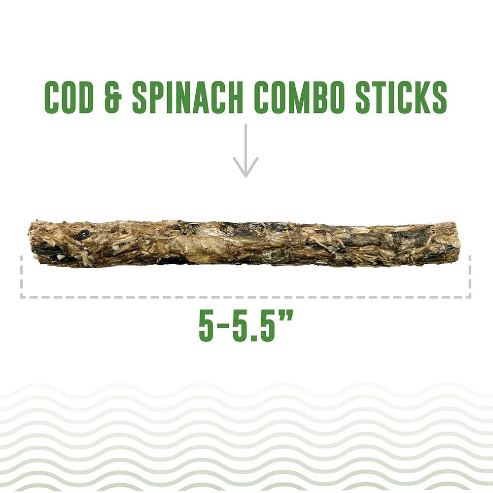 Icelandic+ Cod & Spinach Combo Sticks Dog Treats