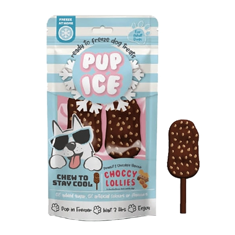 Pup Ice Choccy Lollies, Peanut and Chocolate