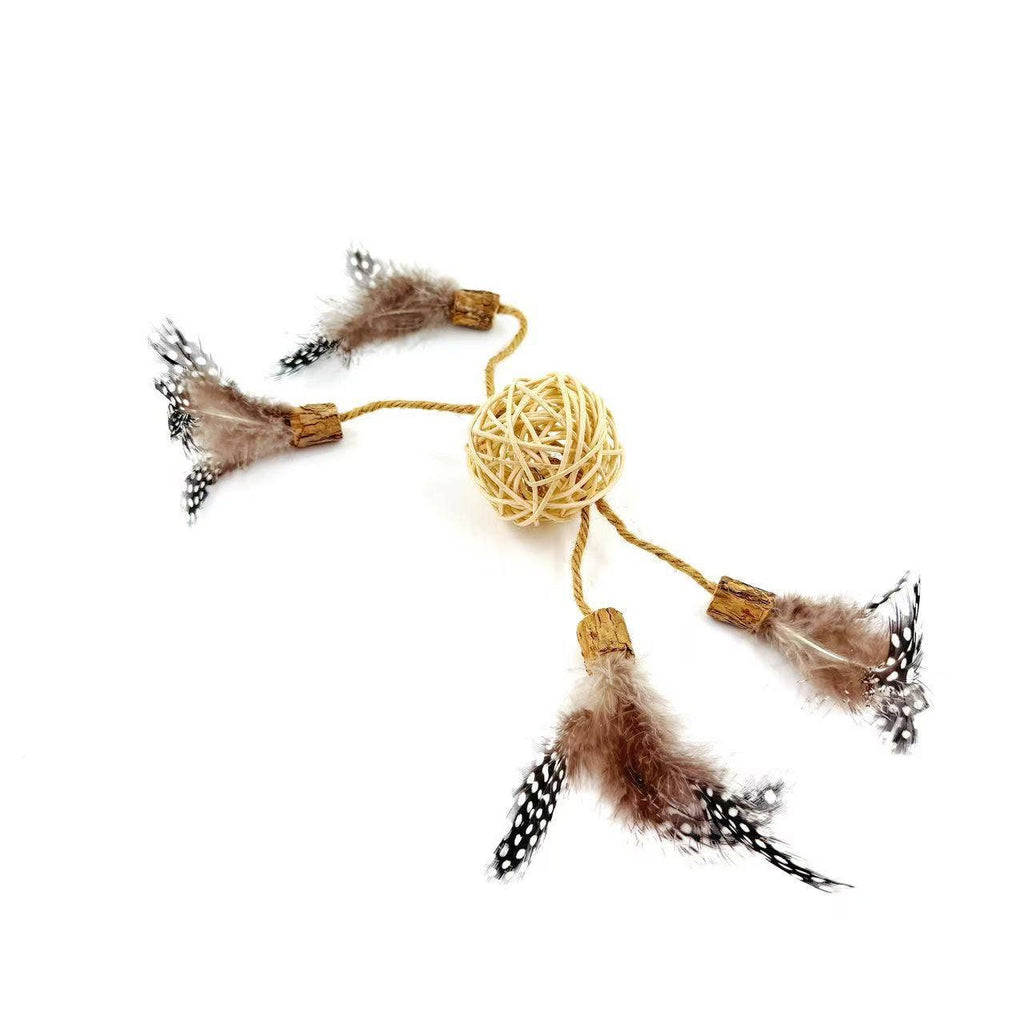 Moo - Natural Rattan Cat Toy Balls