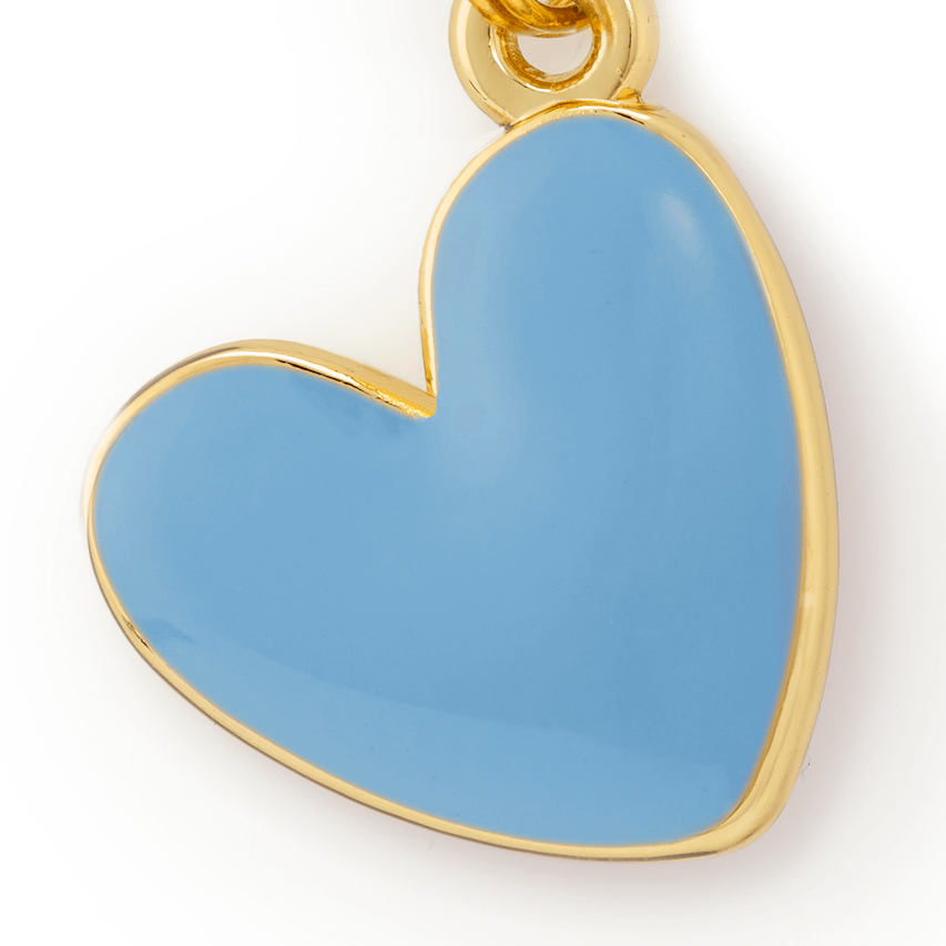 Blue Heart Collar Charm