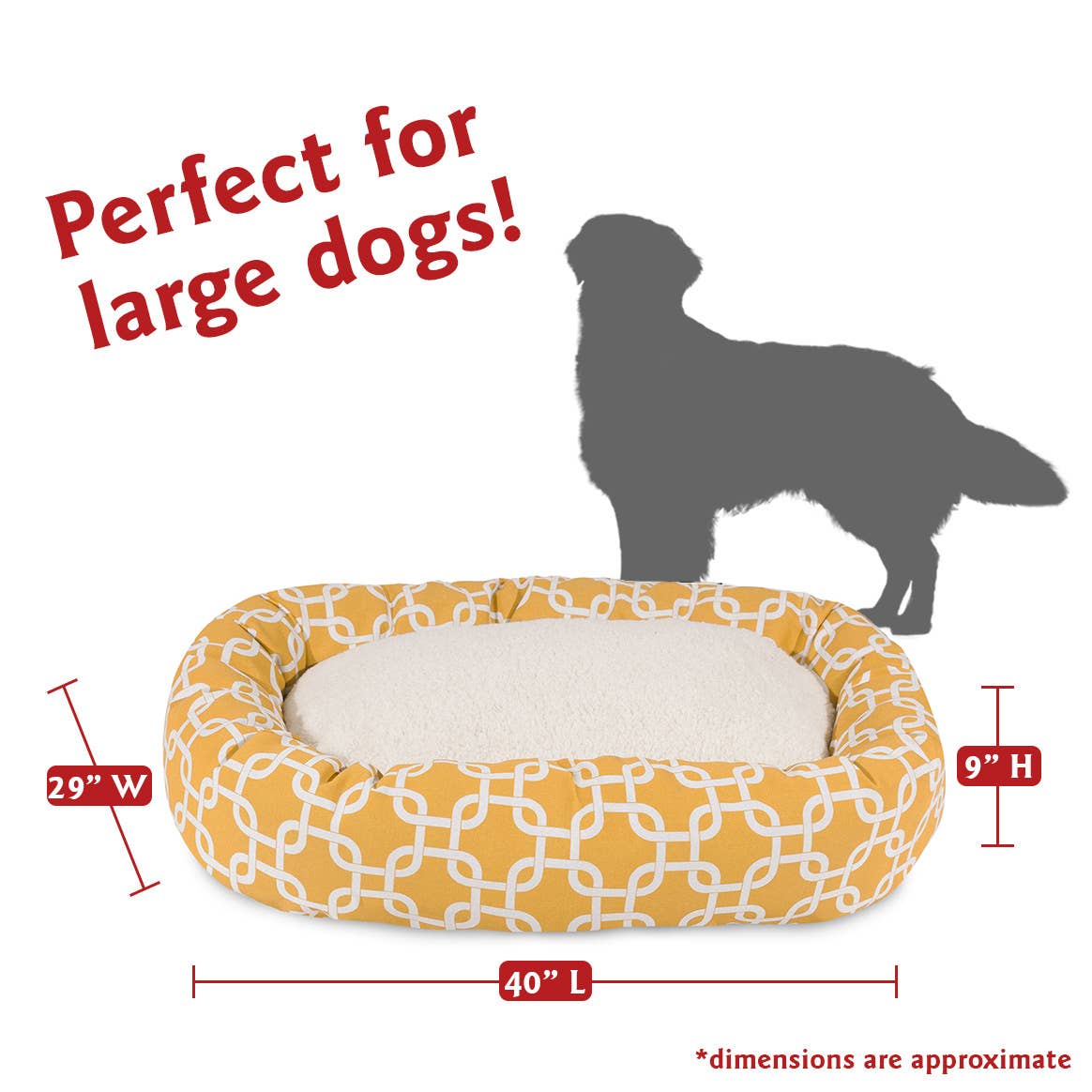 Links Sherpa Bagel Dog Bed
