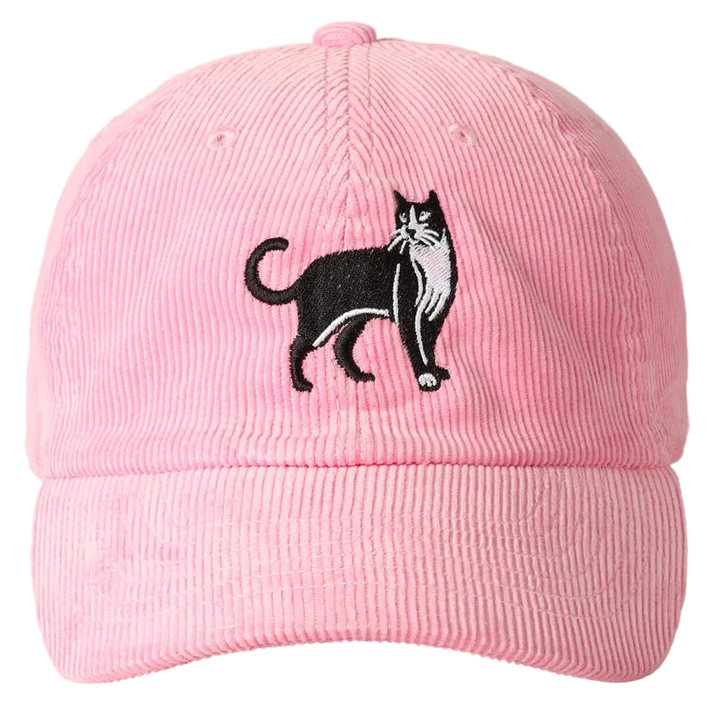 Tuxedo Cat Embroidery Corduroy Baseball Cap