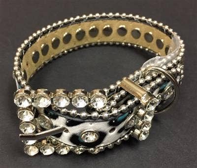 Jeweled Collar Turq Leopard