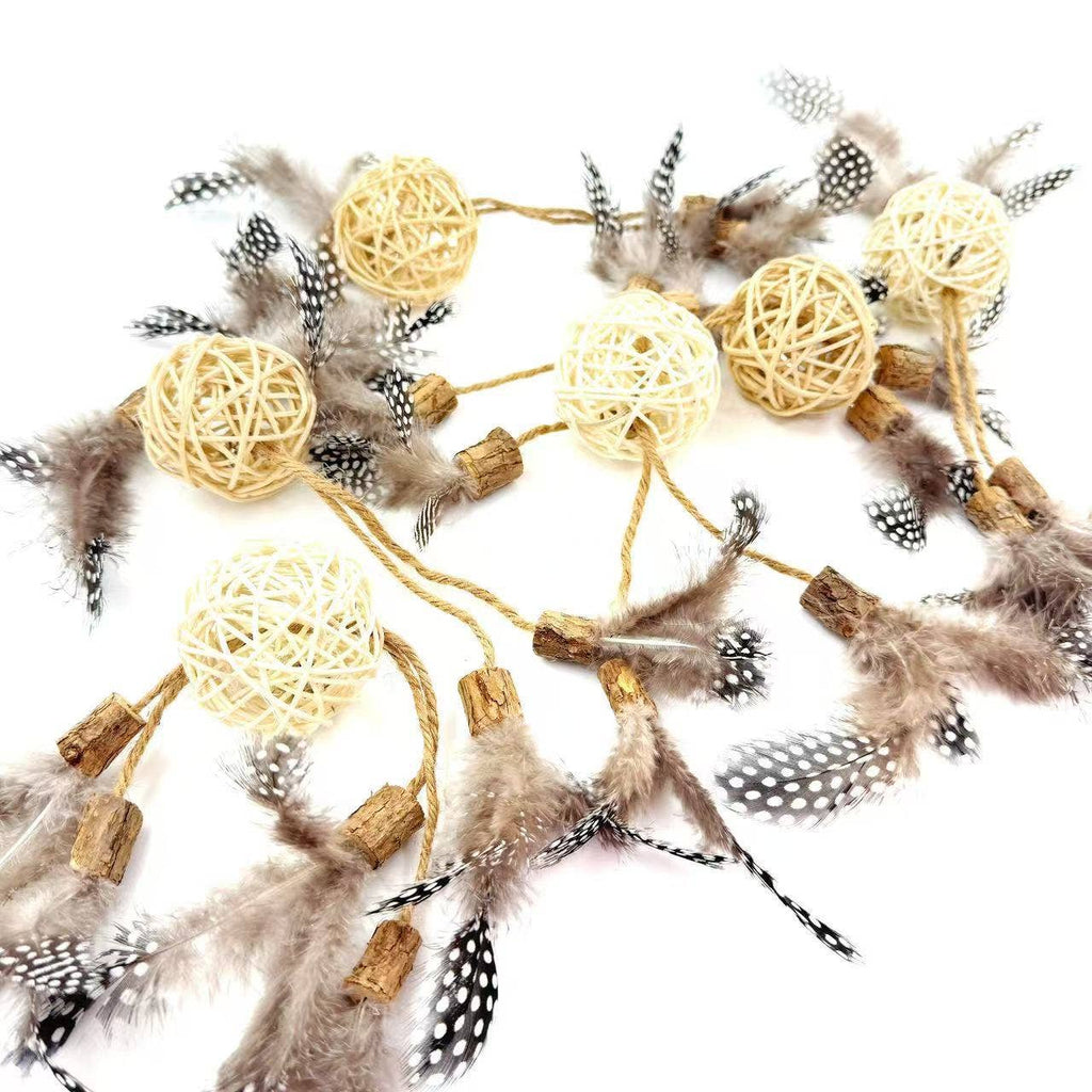 Moo - Natural Rattan Cat Toy Balls