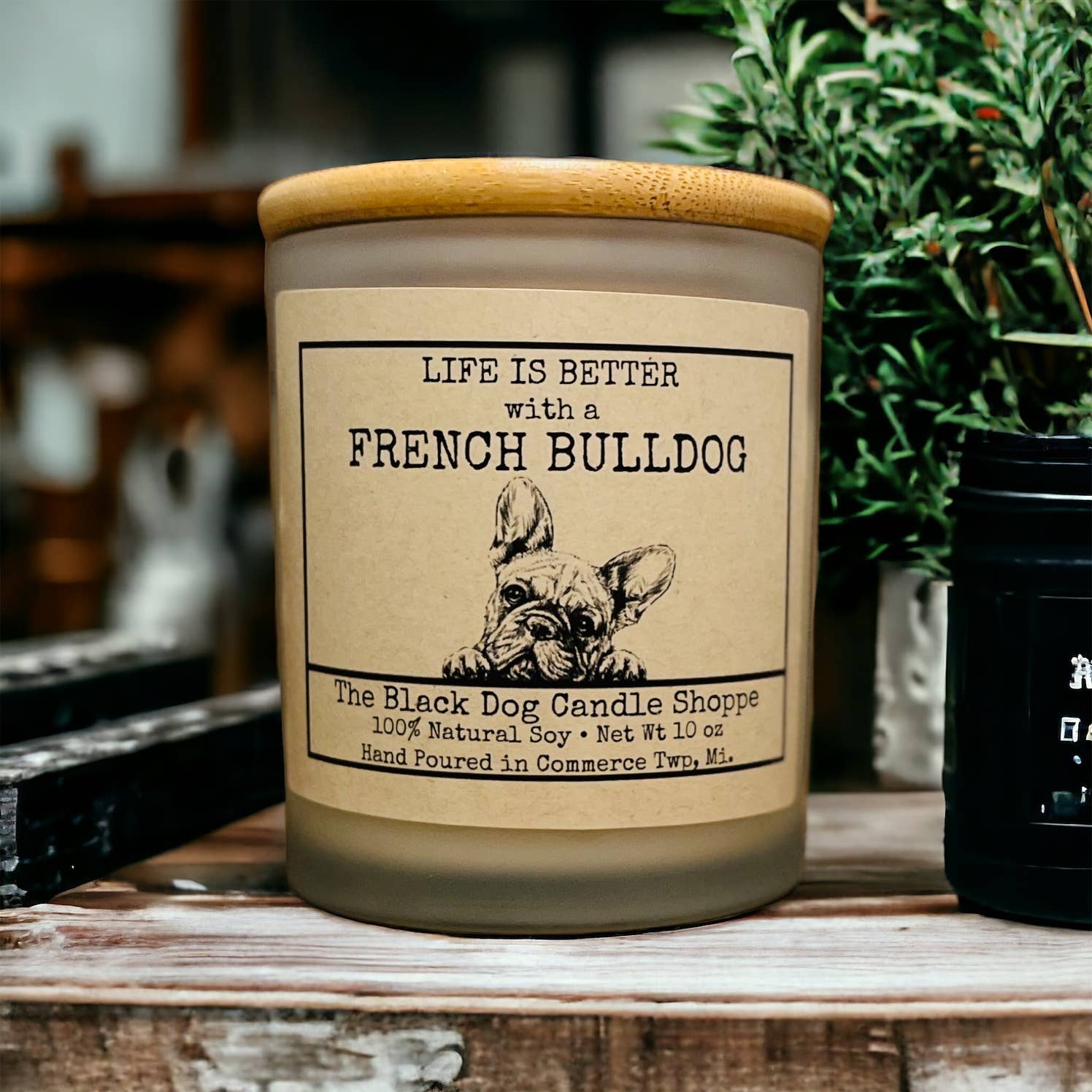 French Bulldog Candle