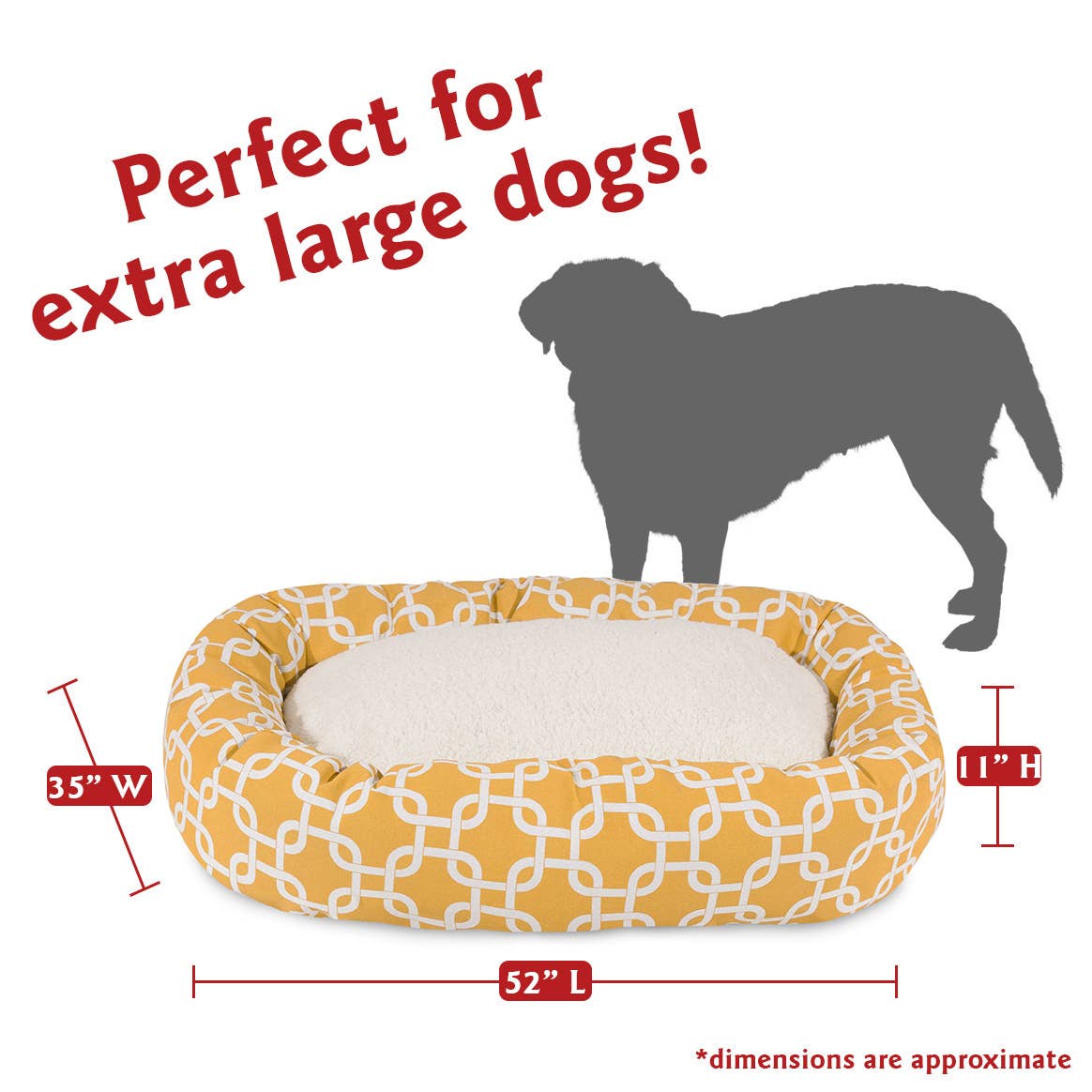 Links Sherpa Bagel Dog Bed