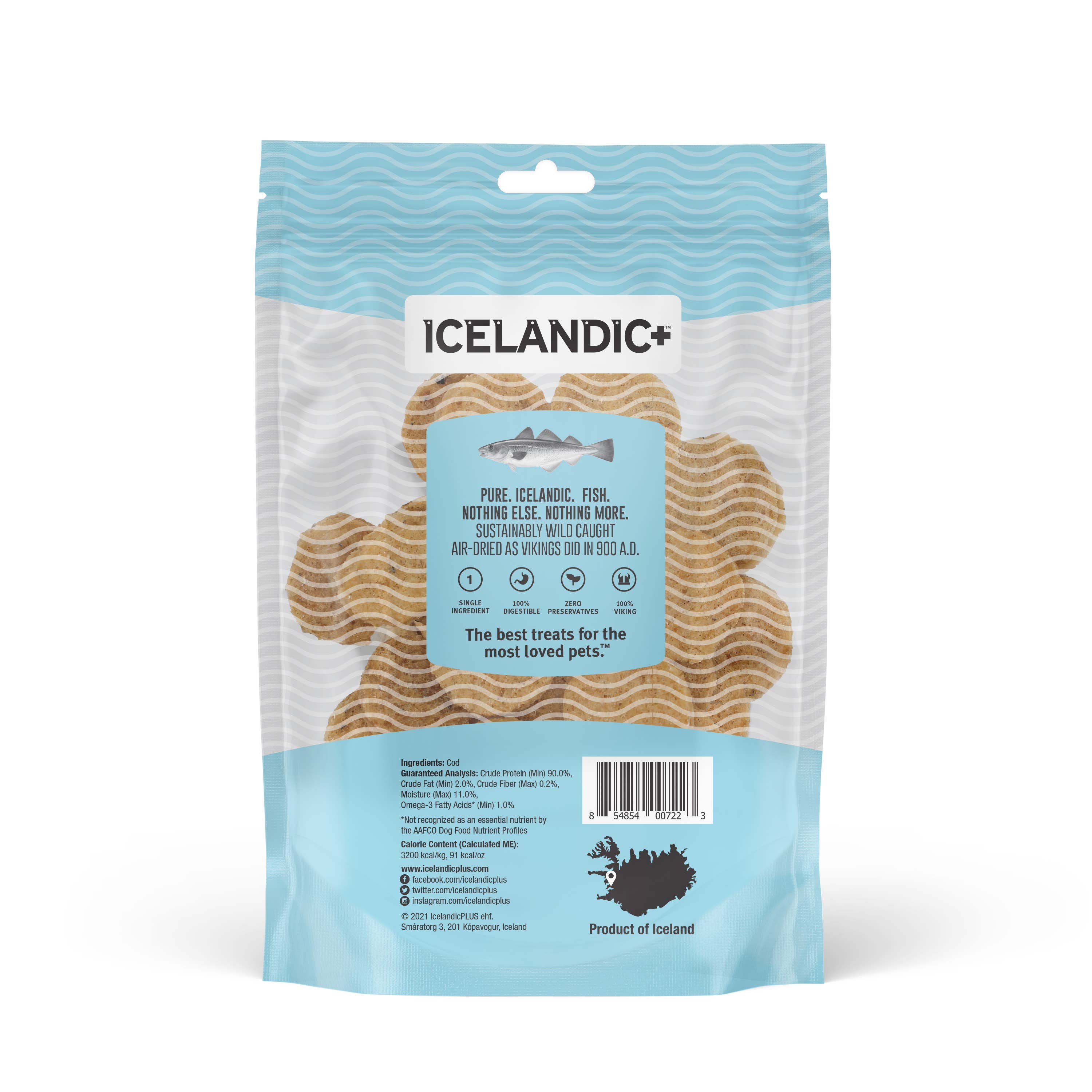 Icelandic+ Cod Fish Chips Dog Treat 2.5-oz Bag