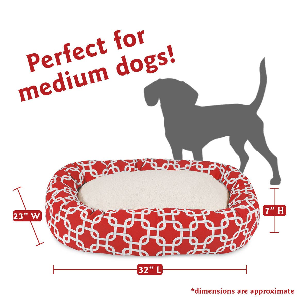 Links Sherpa Bagel Dog Bed