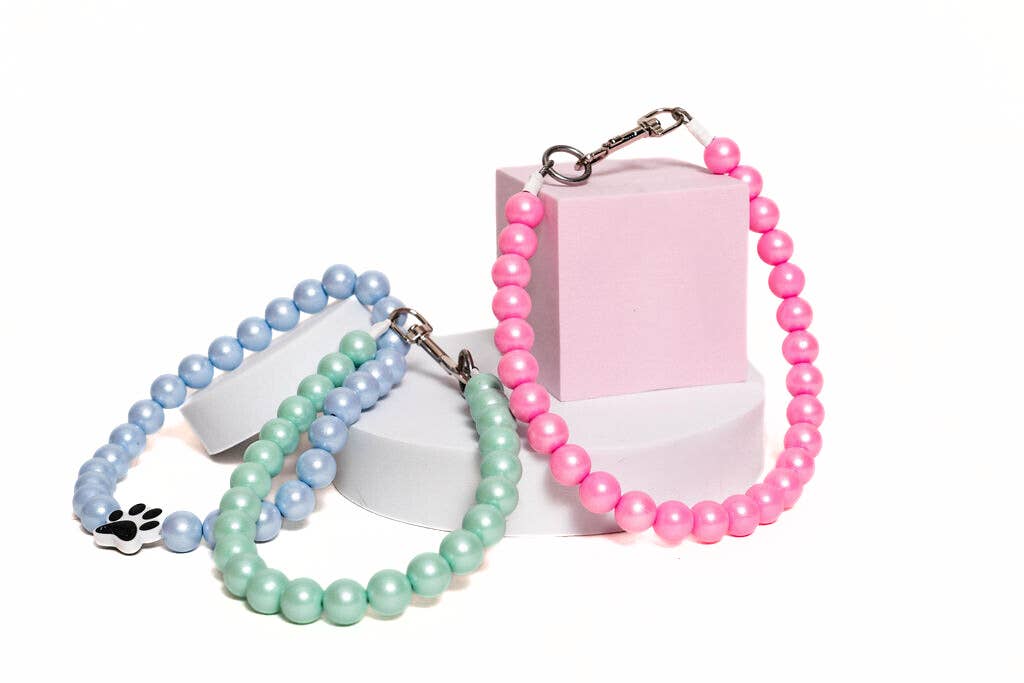 Opal Bubble Gum Pink | Beaded Dog Collar