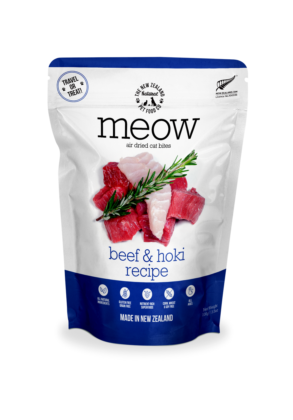 Meow Beef & Hoki Air Dried Cat Food 3.5oz | 26.5oz