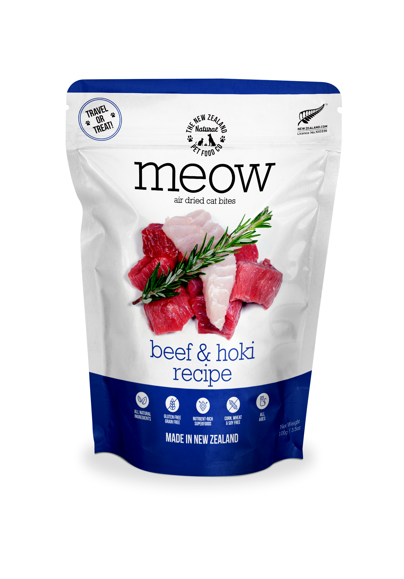 Meow Beef & Hoki Air Dried Cat Food 3.5oz | 26.5oz
