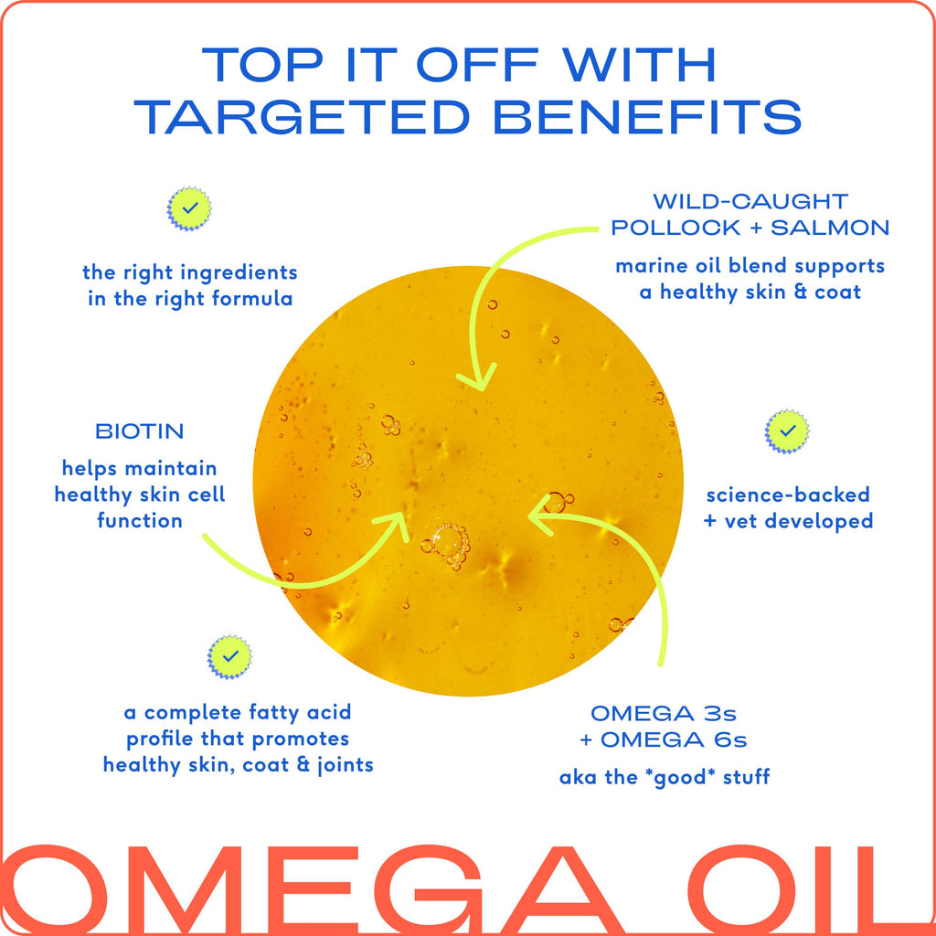 Omega-3 Fish Oil, Skin & Coat Health Supplement for Dogs