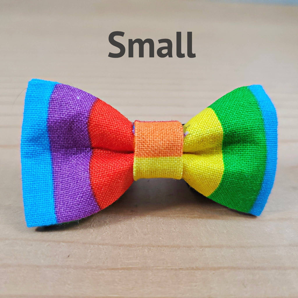 Rainbow Stripes Pride Bow Tie