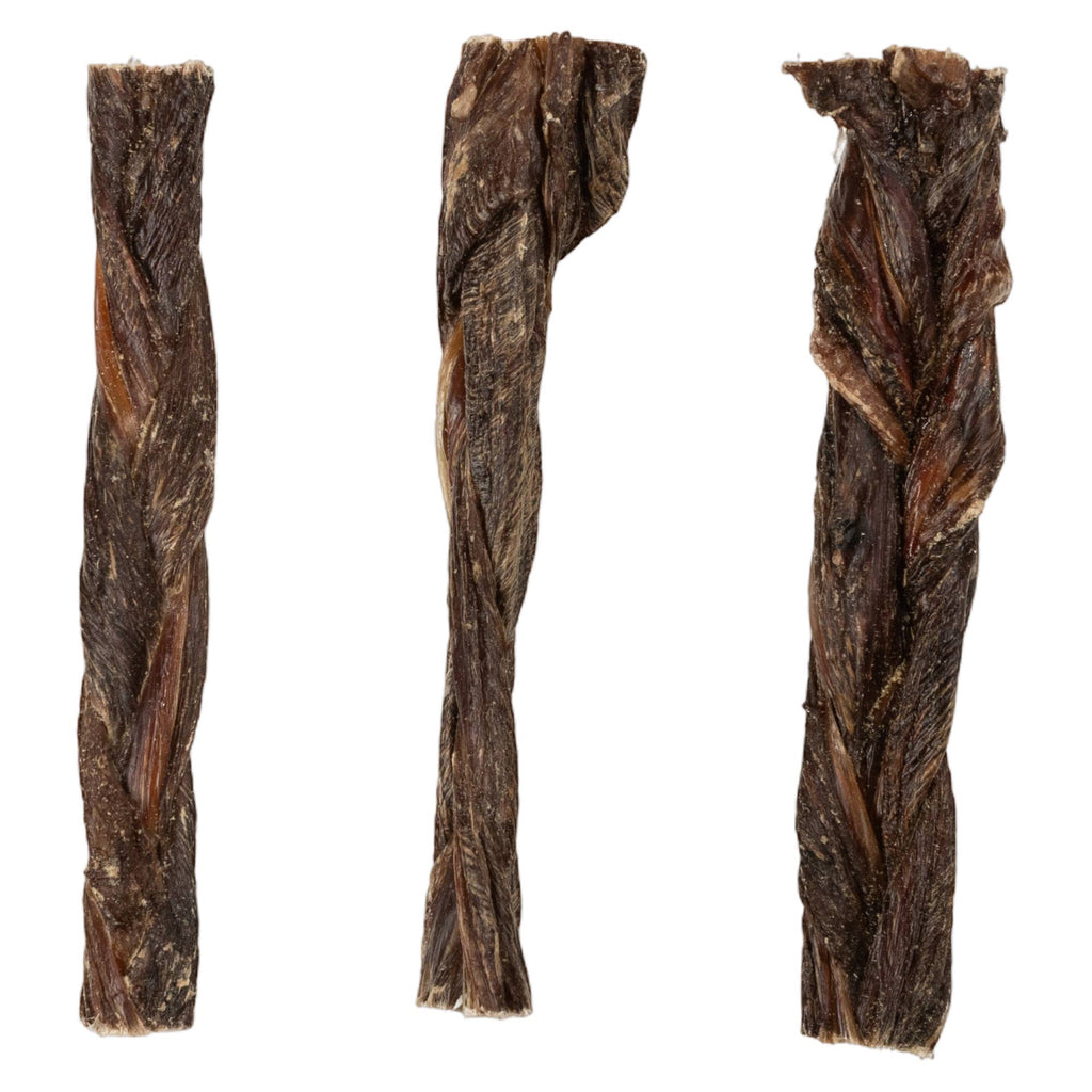 5"-6” Braided Gullet Sticks | All-Natural Beef Dog Chews