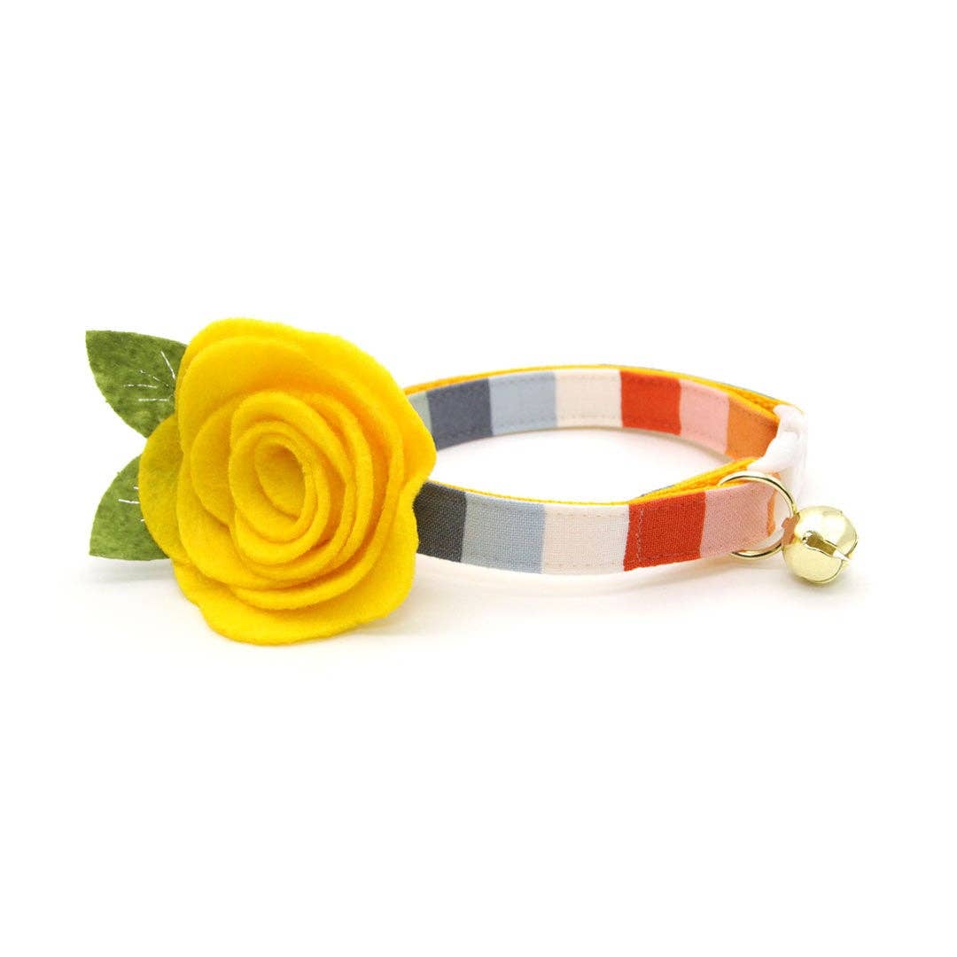 "Carousel" - Striped Rainbow Cat Collar