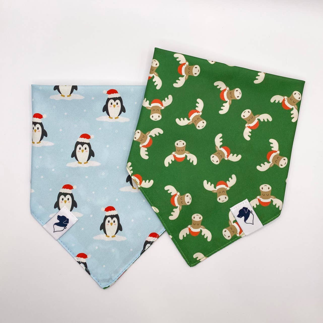 Moose / Penguin Tie On Dog Bandana