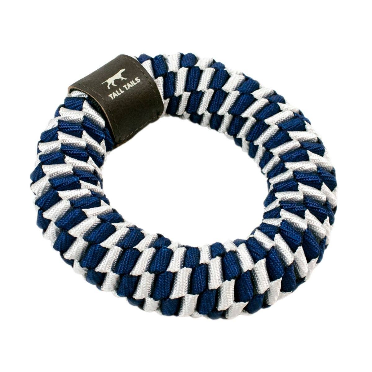 Tall Tails Braided Ring Toy, Navy - 6"