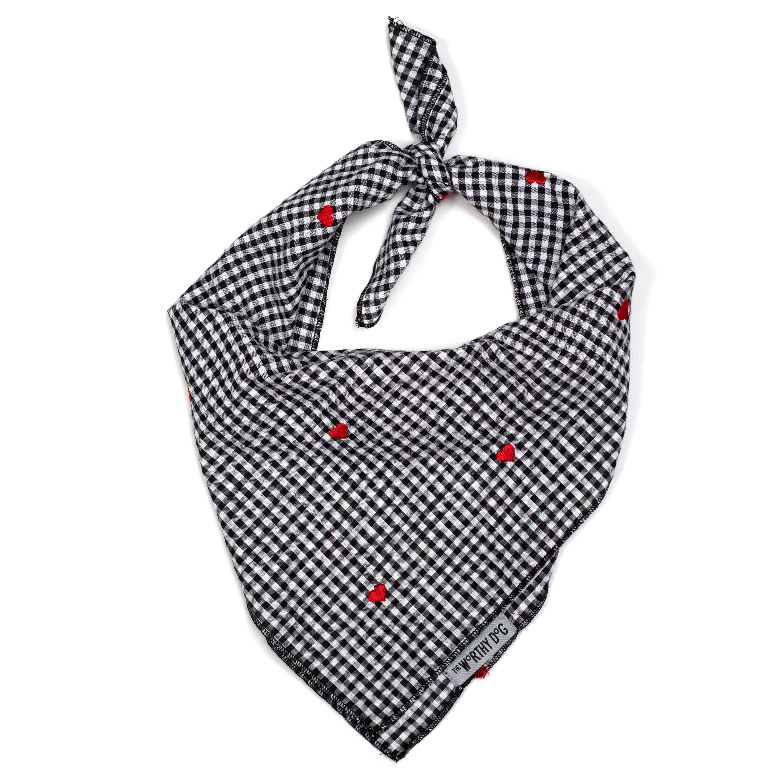 Gingham Hearts Bandana