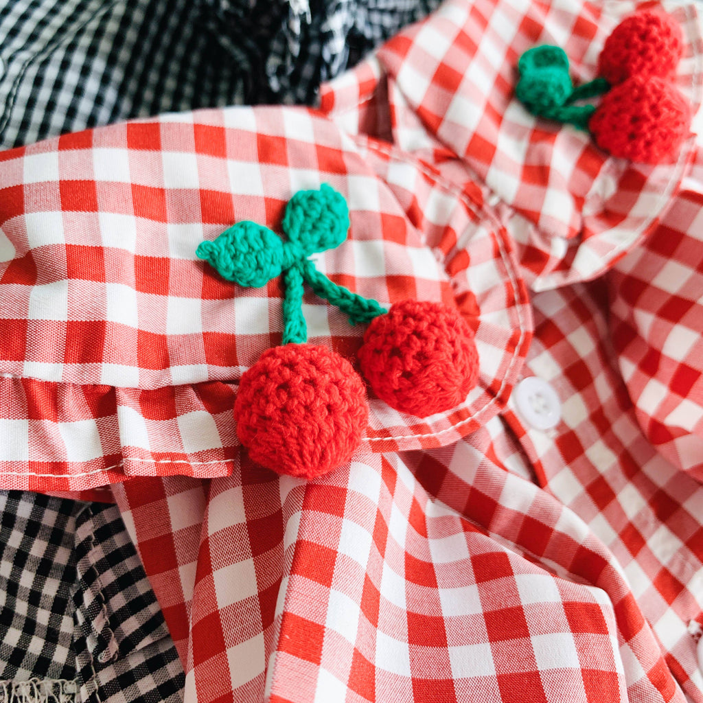 Summer Picnic Plaid Pet Dress