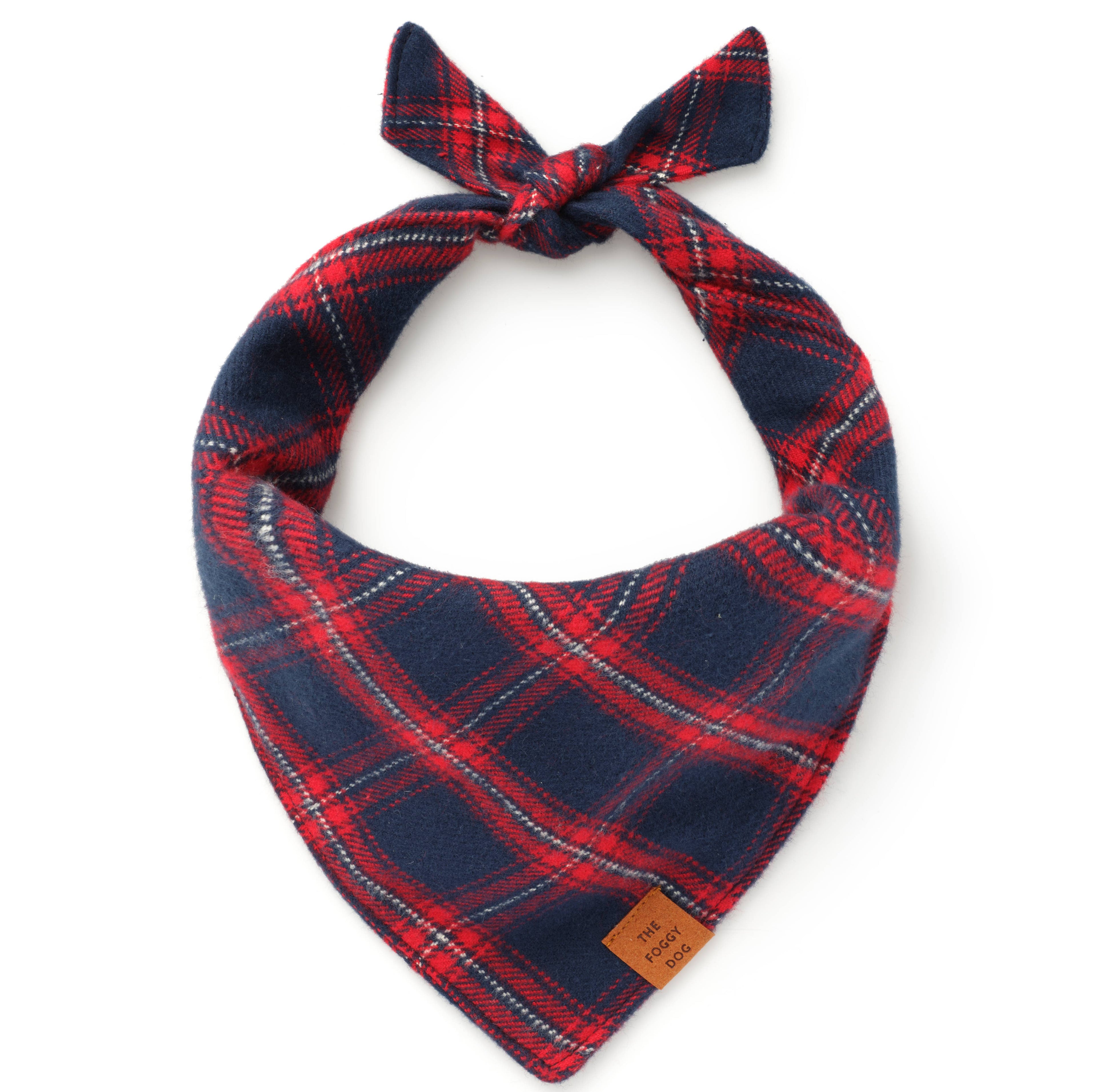 Kingston Plaid Flannel Holiday Dog Bandana
