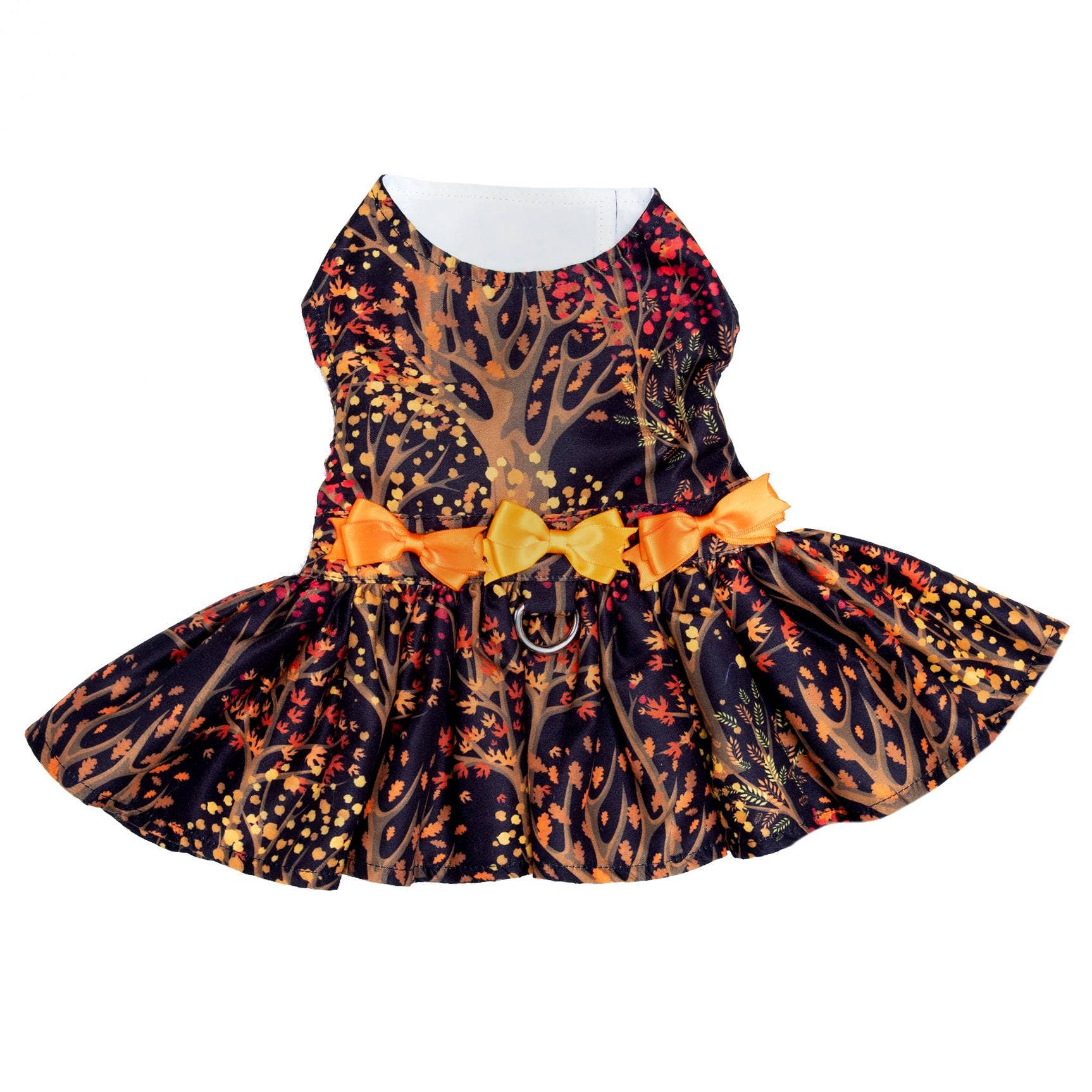 Fall Leaves Dog Harness Dress w/ Matching Leash