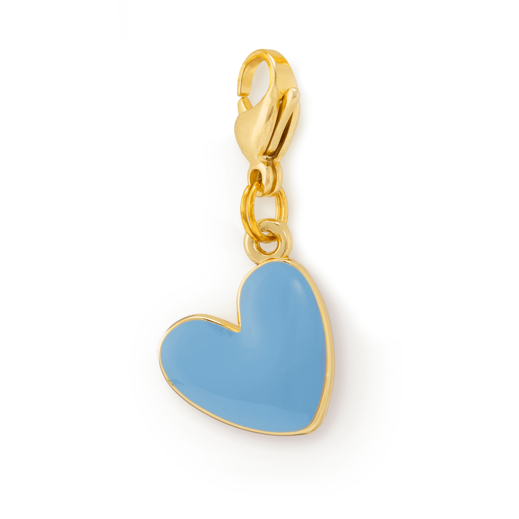 Blue Heart Collar Charm