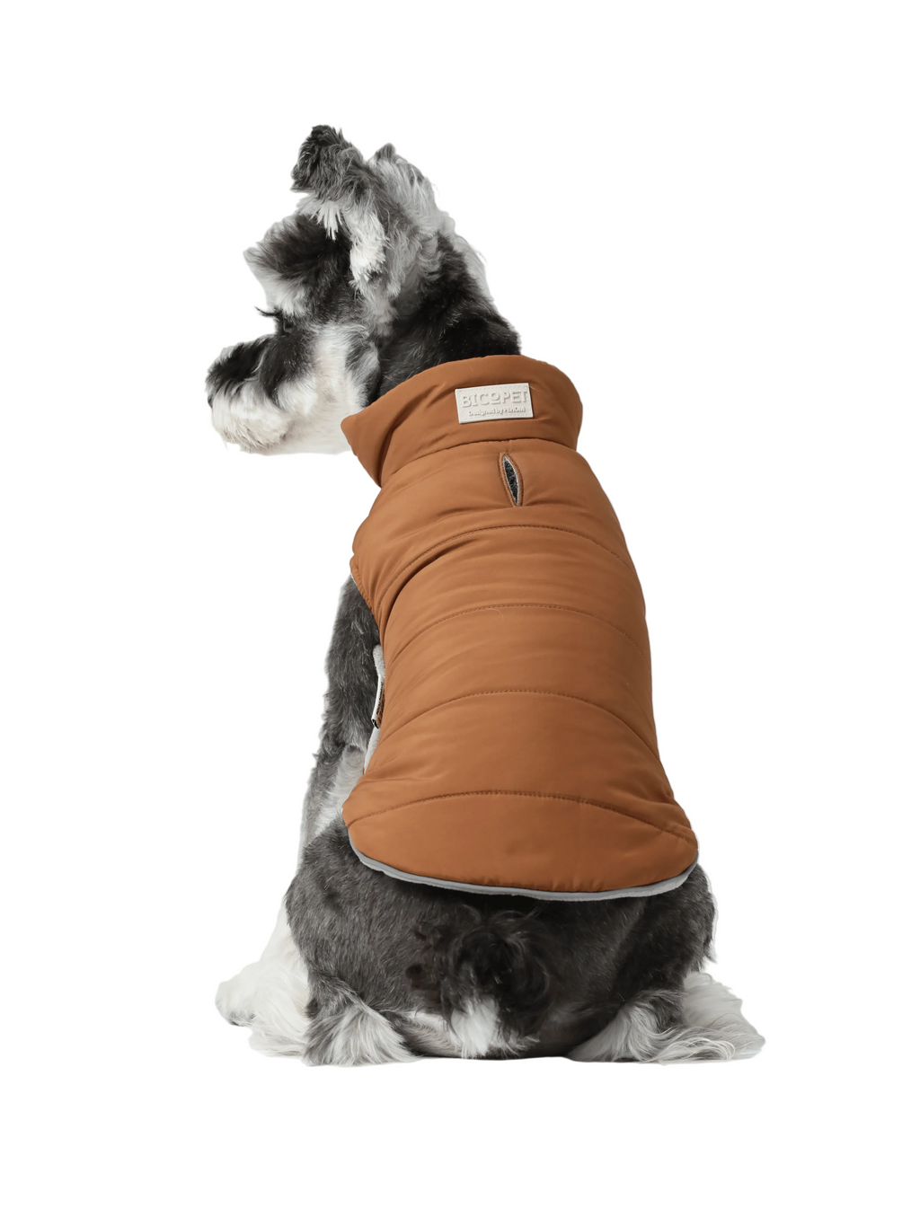 Reversible Dog Vest Jacket - Orange Grey