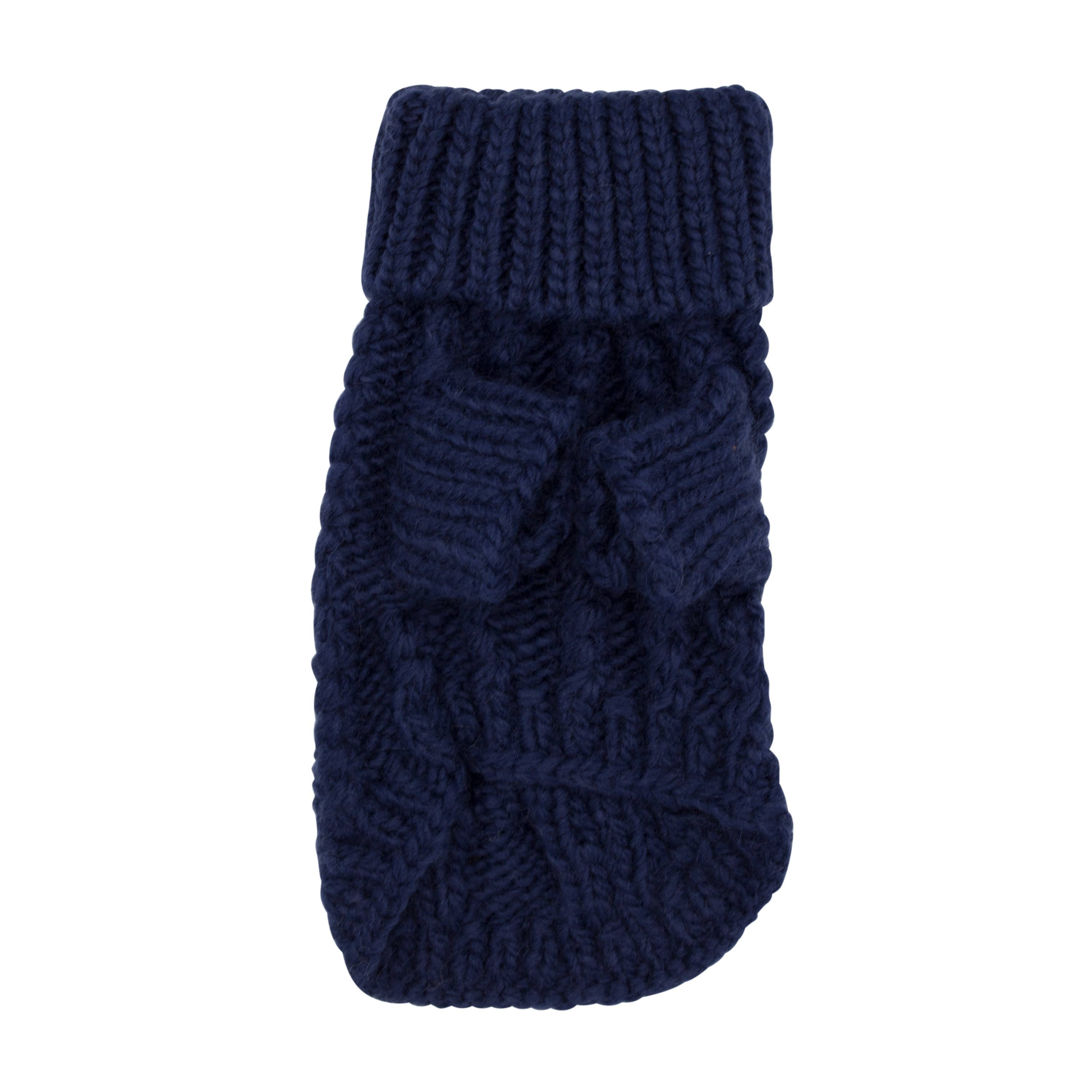 Dog Cable Knit Sweater - Navy