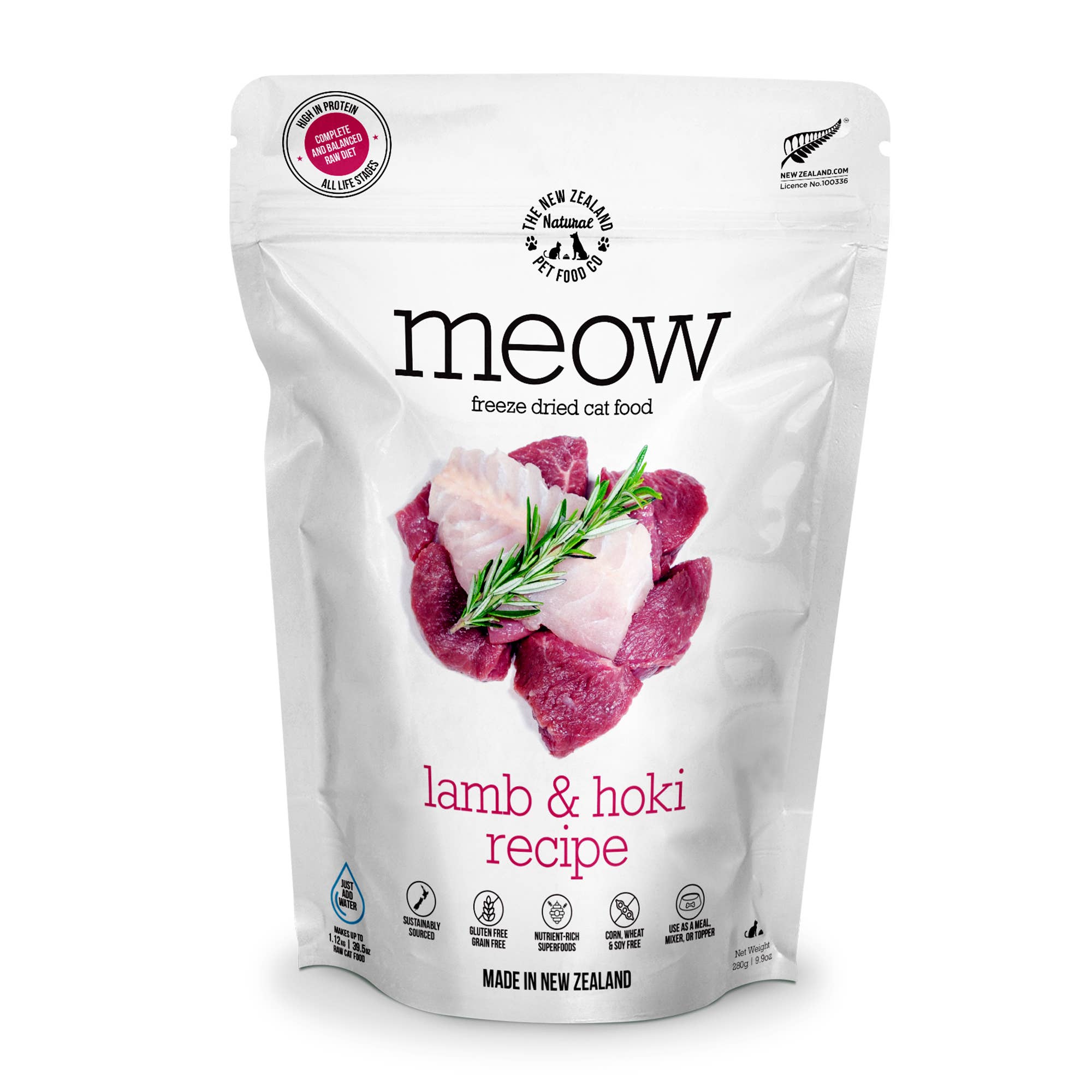 Meow Lamb & Hoki Freeze Dried Cat Food 1.76oz | 9.9oz