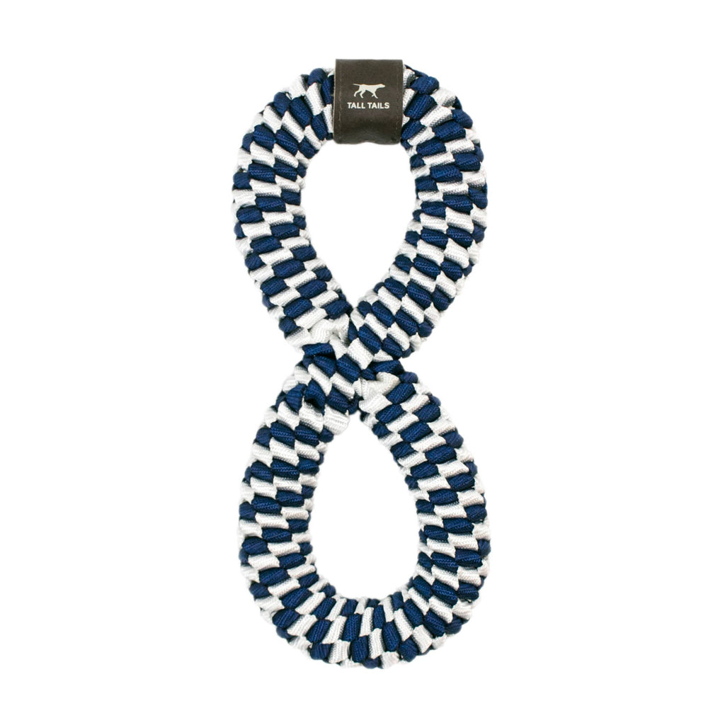 Tall Tails Navy Braided Infinity Dog Tug Toy - 11"