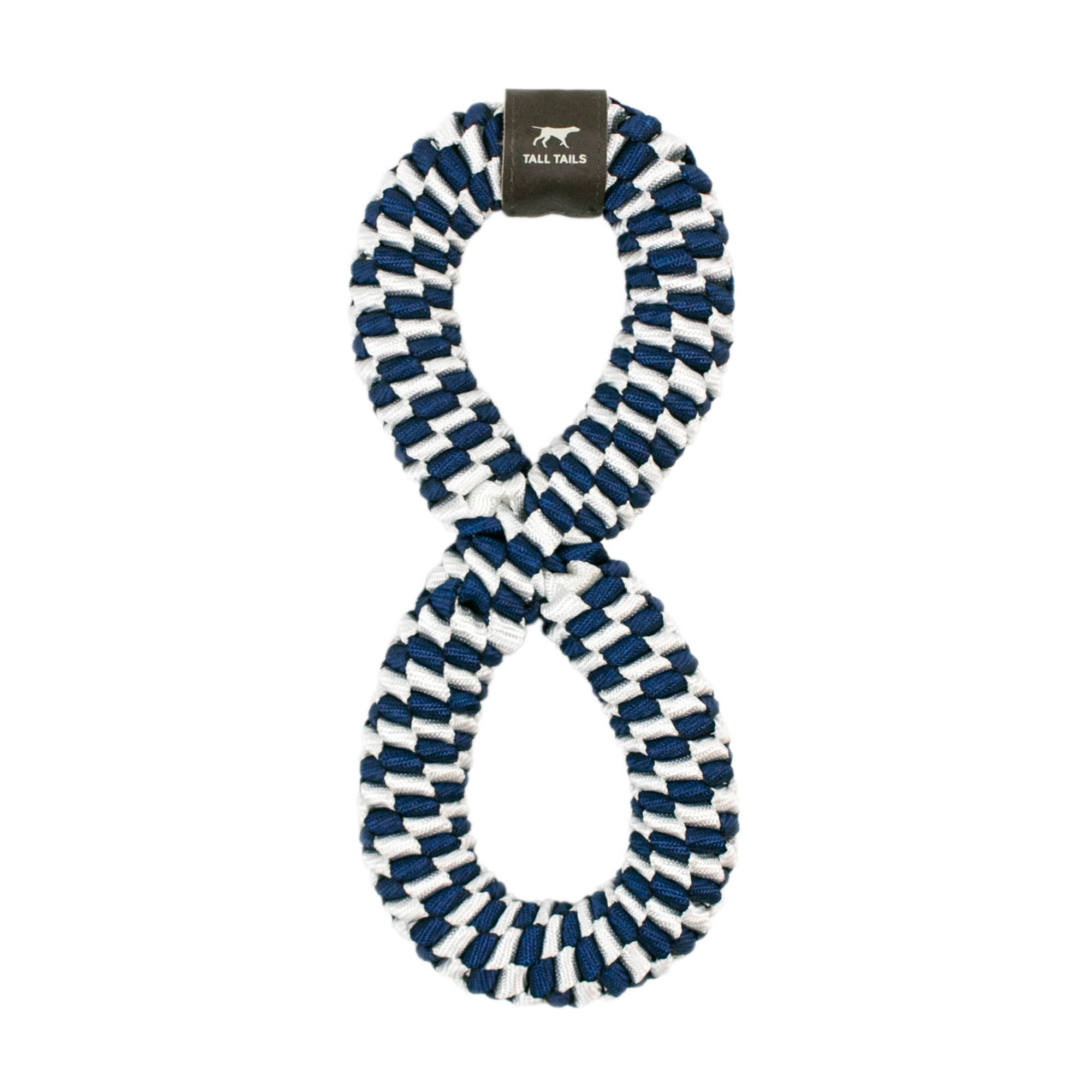 Tall Tails Navy Braided Infinity Dog Tug Toy - 11"