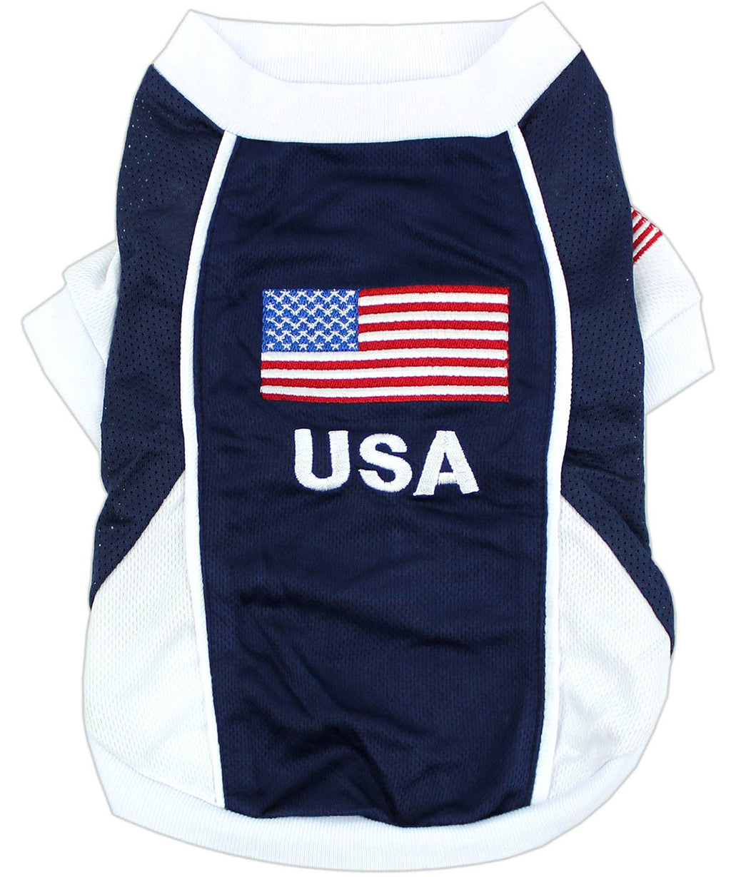 Team USA Jersey Dog T-Shirt – Perfect for Patriotic Pups