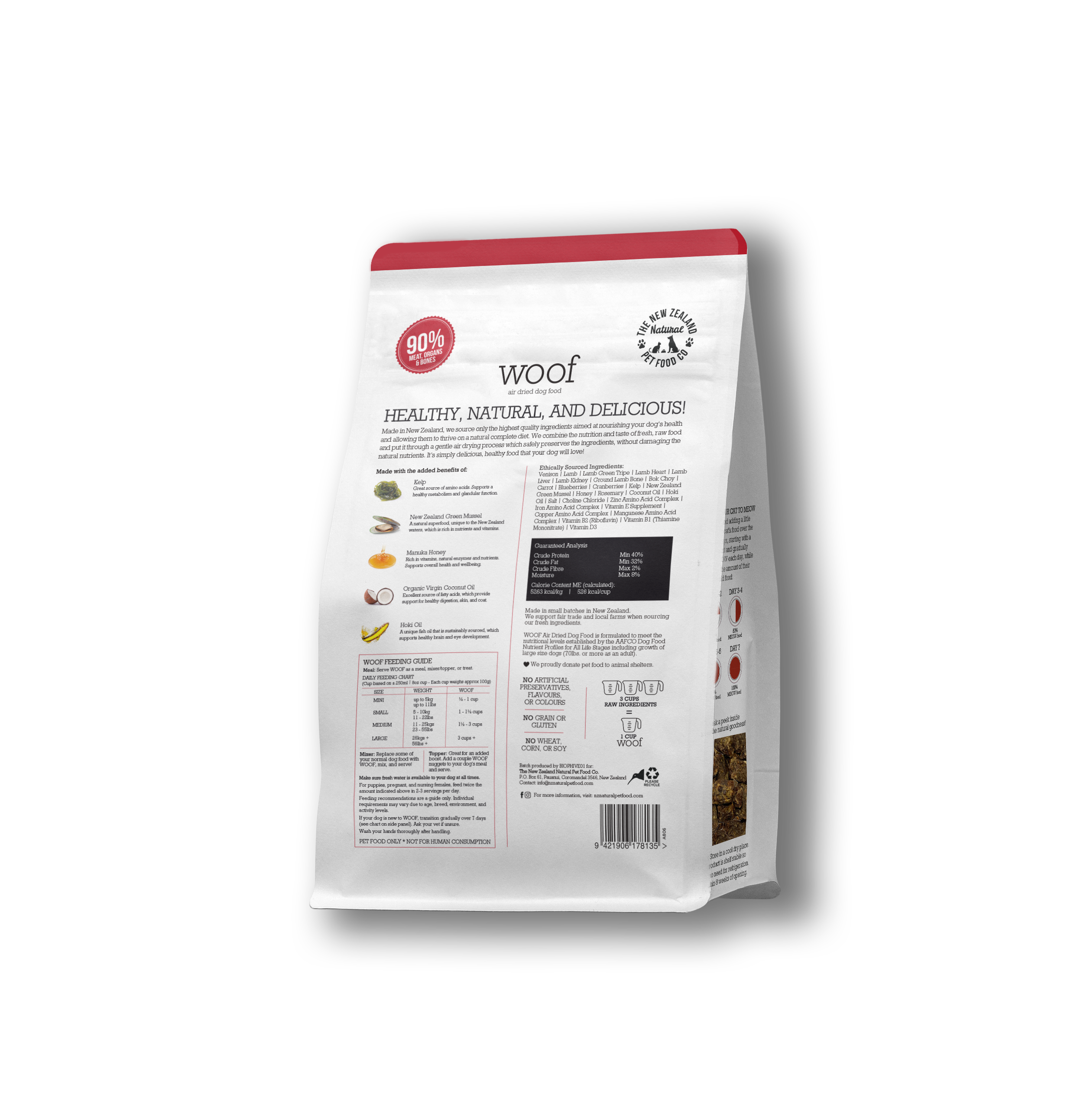 Woof Venison Air Dried Dog Food 3.5oz
