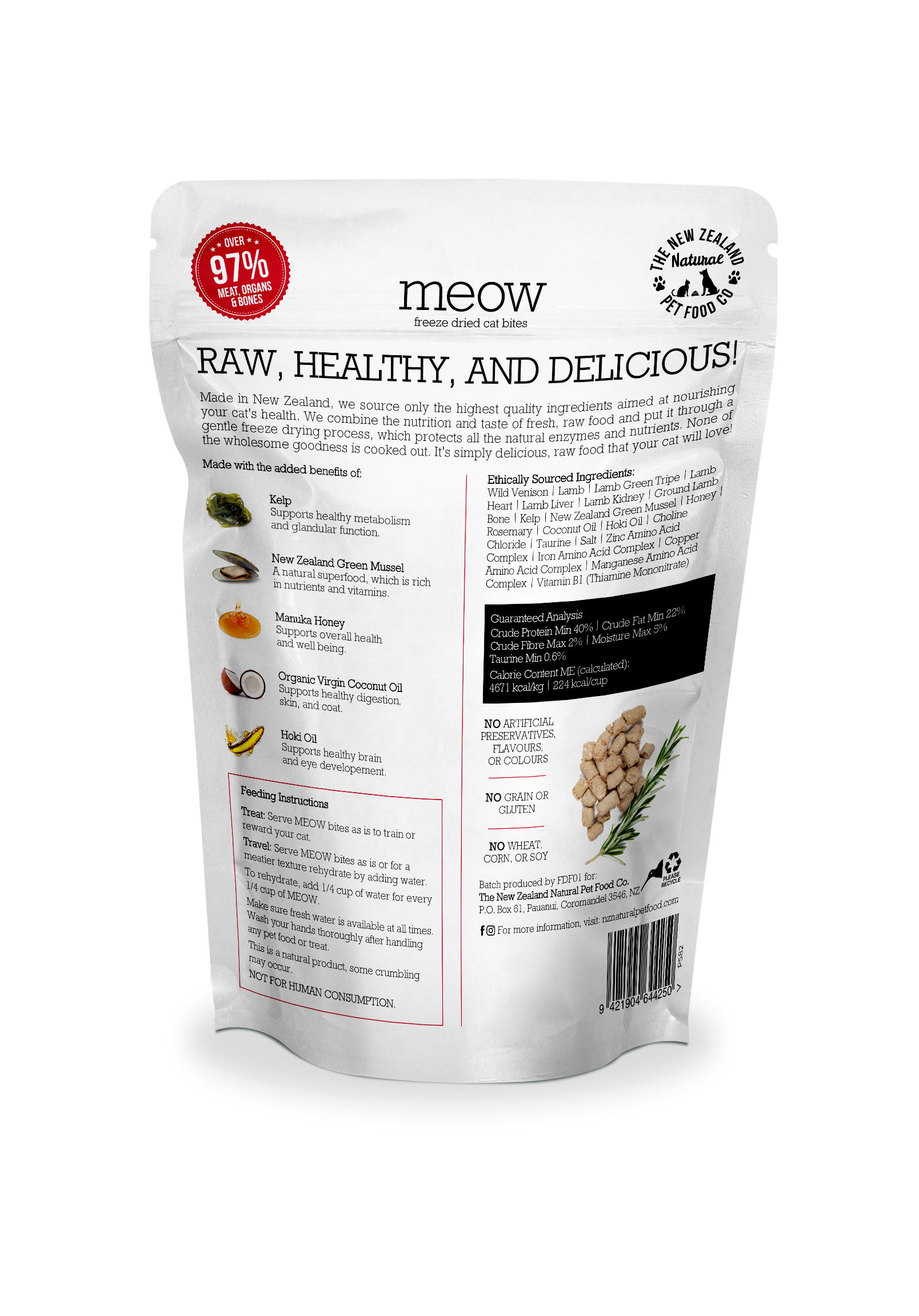 Meow Wild Venison Freeze Dried Cat Food