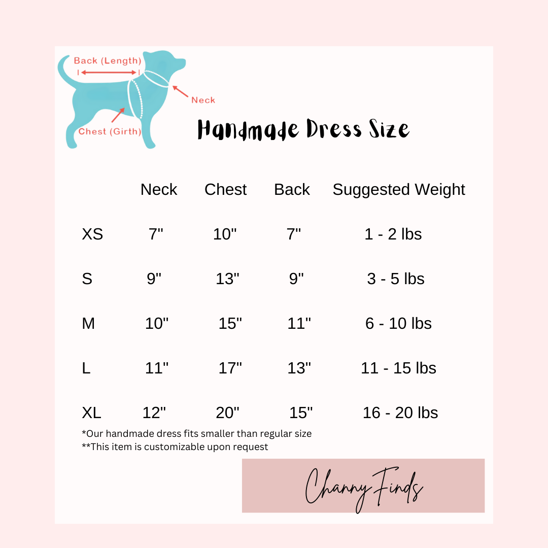Summer Princess Vintage Style Handmade Pet Dress
