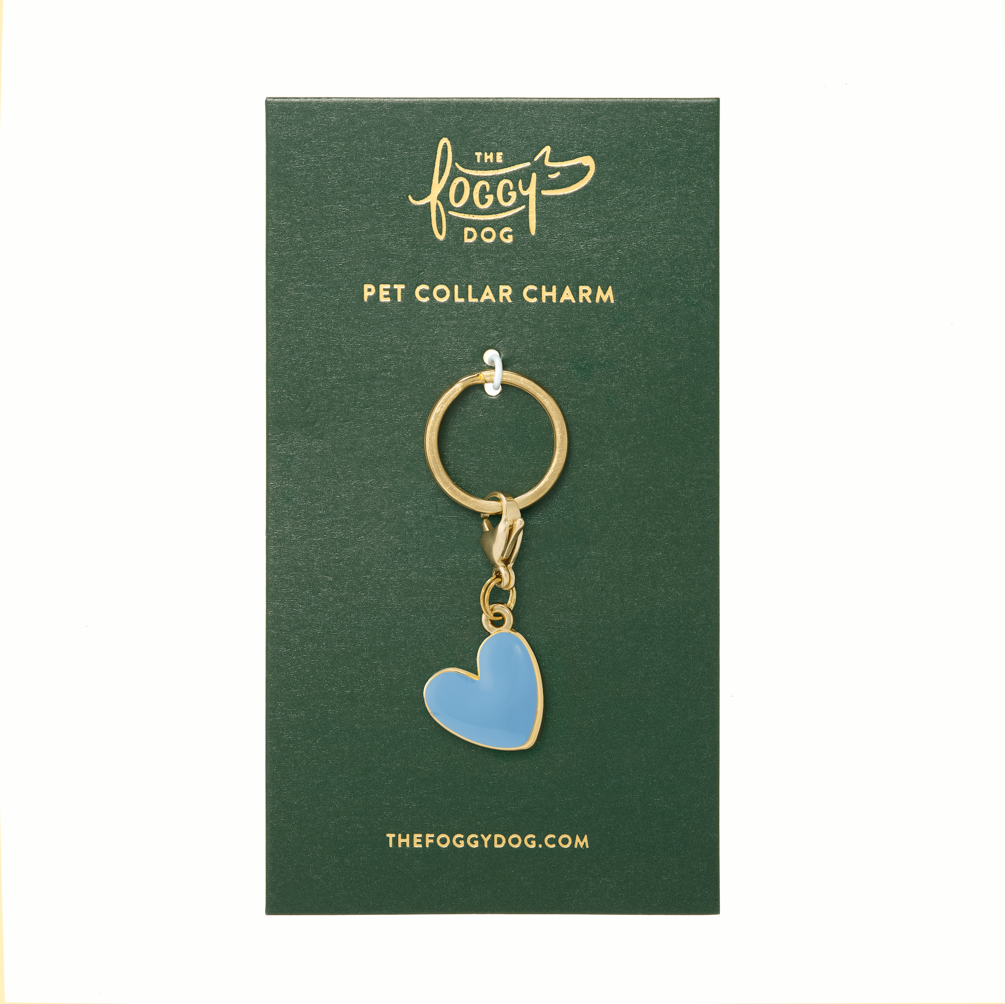 Blue Heart Collar Charm