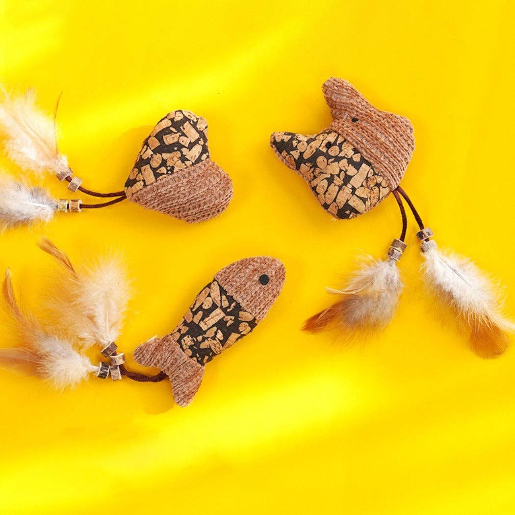 Moo – Feather Plush Cat Toy