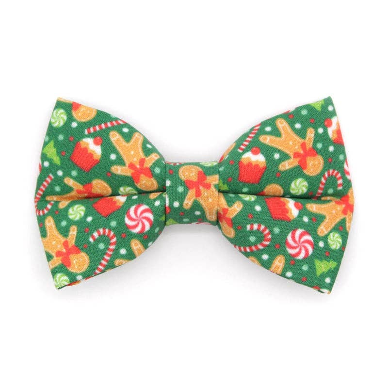 "Christmas Treats - Green" - Bow Tie For Cats & Small Dogs