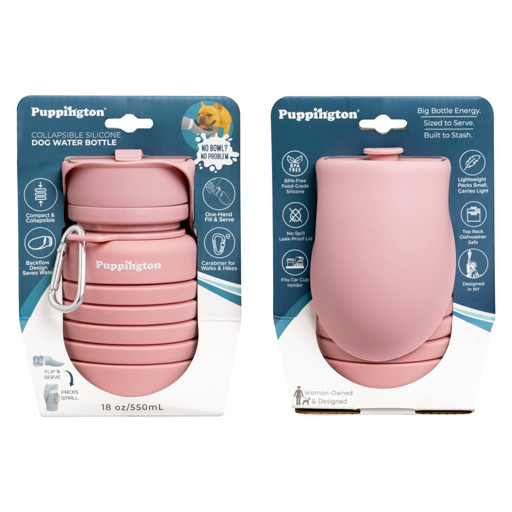 Puppington Collapsible Silicone Dog Water Bottle