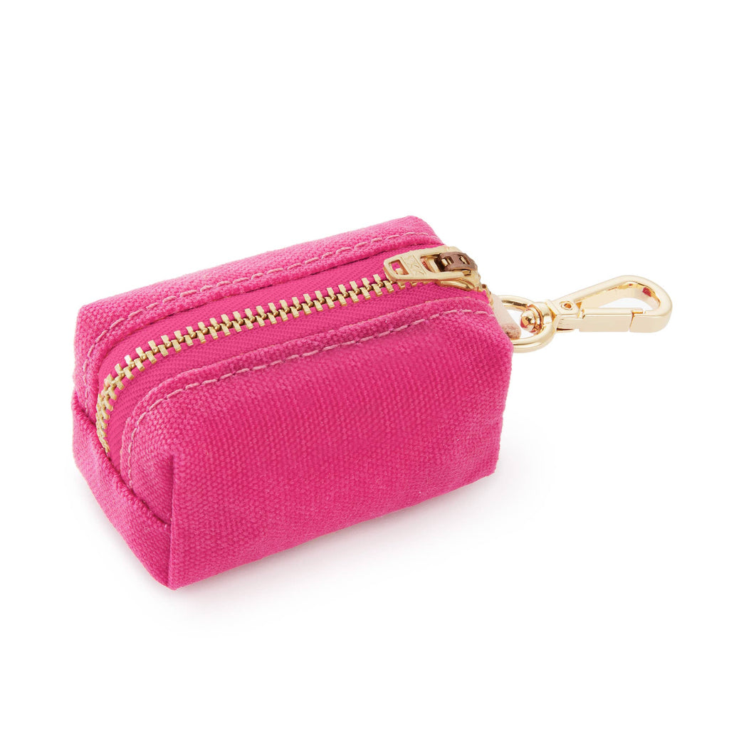 Hot Pink Valentine's Day Waxed Canvas Poop Bag Dispenser