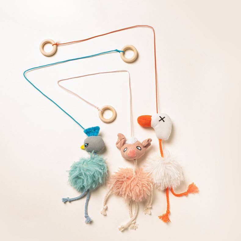 Moo - Cute Animal Series Cat Teaser Toy: Pink