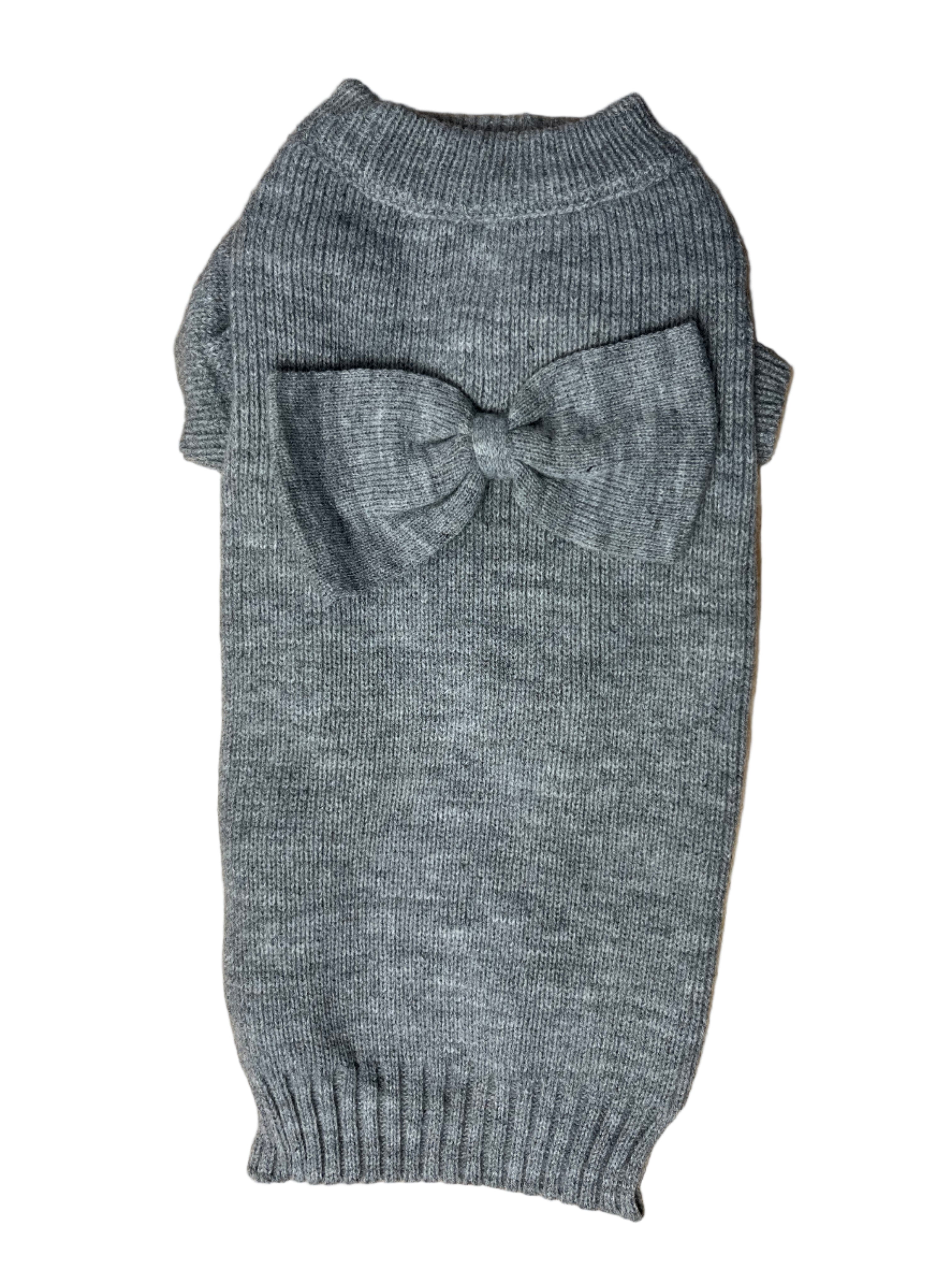 Gray Bow Sweater