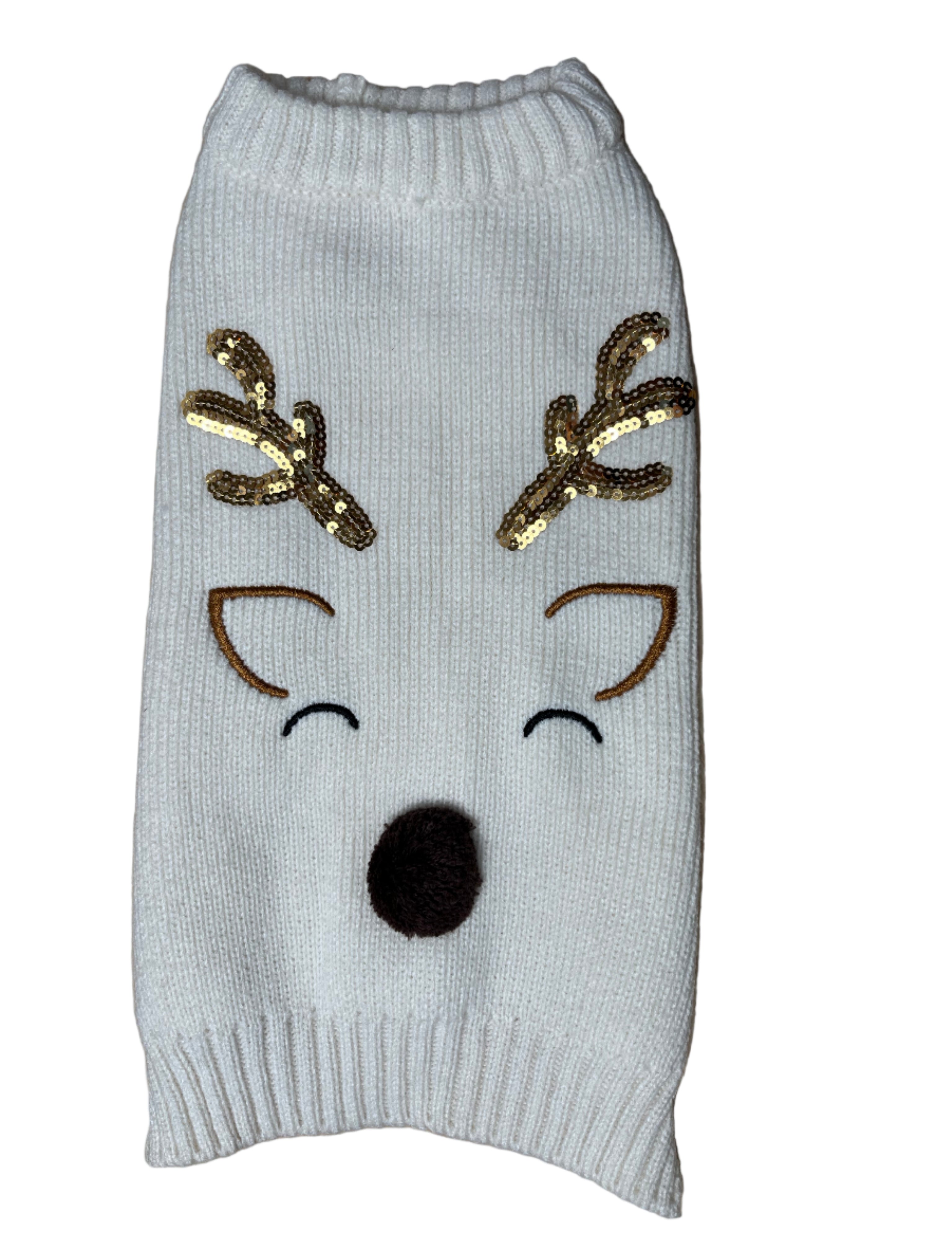 Cream Reindeer Sweater