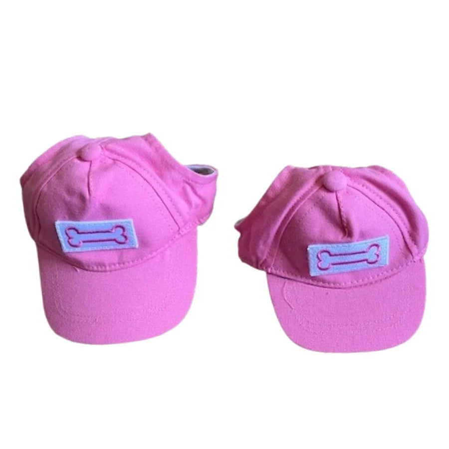 Dog Baseball Hat Pink Bone