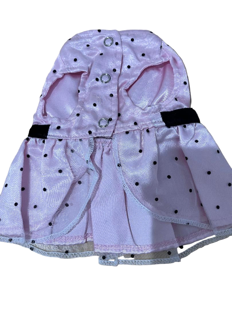 Pink Dress w/ Black polka dots