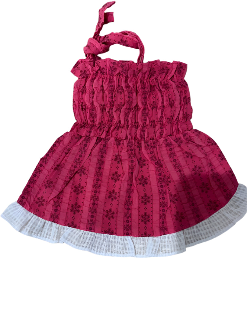 Pink Dress w Ruffle